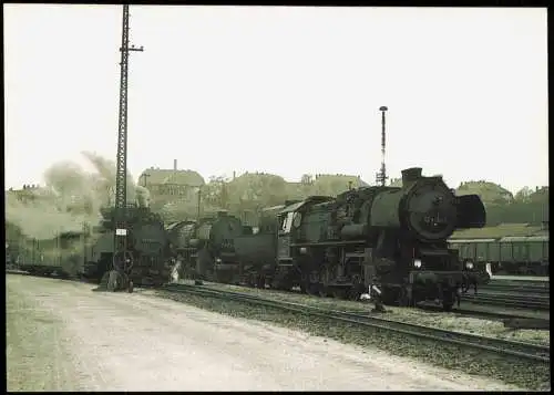 Ansichtskarte  Eisenbahn-Verkehr Dampflokomotive Bahnbetriebswerk Zittau 1990