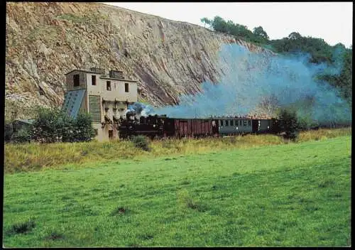 Dampflokomotive 99 539 mit GmP 69909 Kulisse des Leutewitzer Steinbruch 1972