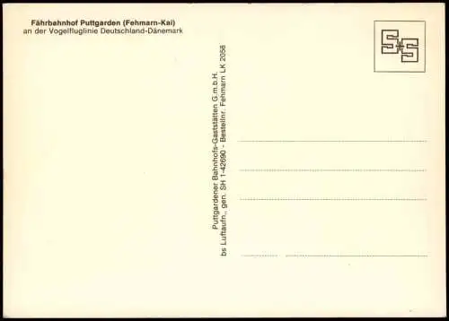 Puttgarden Fährbahnhof Puttgarden (Fehmarn-Kai) an der Vogelfluglinie 1980