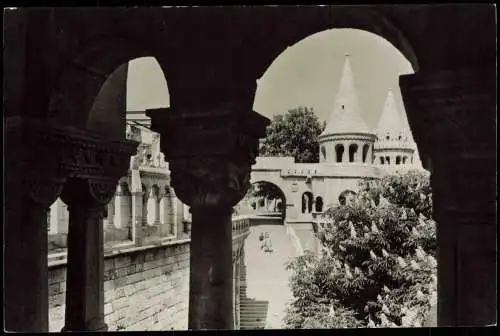 Postcard Budapest Fischerbastei Fishers' Bastion Halászbástya 1966