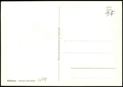 Ansichtskarte Büdingen Schloss Büdingen Innerer Schloßhof 1960