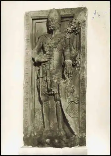 Ansichtskarte  Epitaph des Ritters Rezzo von Bächlingen 1960