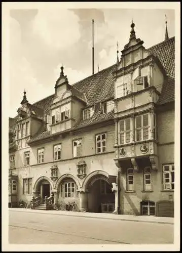 Ansichtskarte Celle Partie am Rathaus 1955