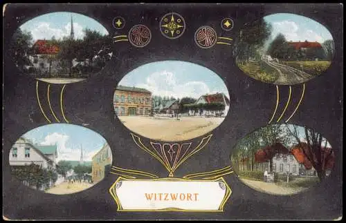 Ansichtskarte Witzwort Nordfriesland Mehrbild Stadtansichten 1912