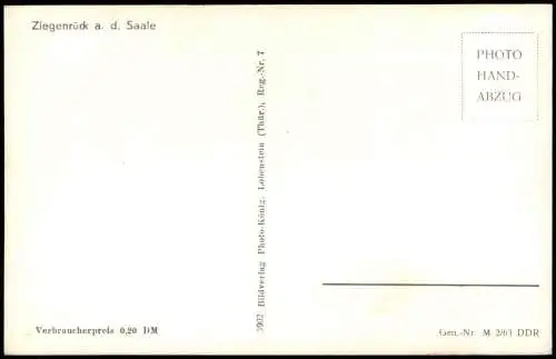 Ansichtskarte Ziegenrück/Saale Panorama-Ansicht 1963
