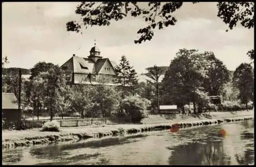 Falkenau-Flöha (Sachsen) Ortsansicht Partie an der Schule 1967/1958