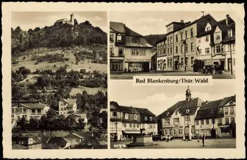 Ansichtskarte Bad Blankenburg Markt, Schloß und Stadt 3 Bild 1958