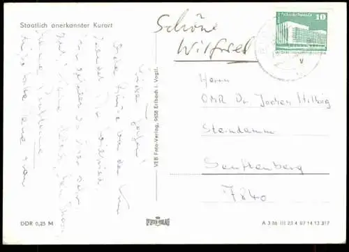 Lot 7 Ansichtskarten Bad Elster Park Kuranlagen 1978