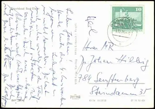 Lot 7 Ansichtskarten Bad Elster Park Kuranlagen 1978