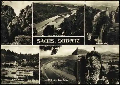 Lot 6 Ansichtskarten .Sachsen Sächsische Schweiz Rathen Bad Schandau 1980