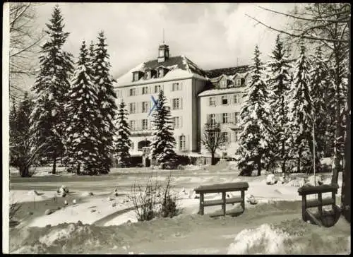 Ansichtskarte Bad Brambach Joliot-Curie-Haus zur DDR-Zeit 1979/1977