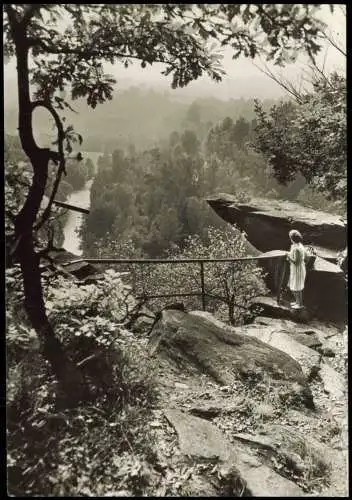 Wolkenstein Blick von der Wolkensteiner Schweiz ins Zschopautal 1984