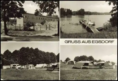 Egsdorf-Teupitz Mehrbildkarte DDR mit 4 Ortsansichten Egsdorf 1985/1984