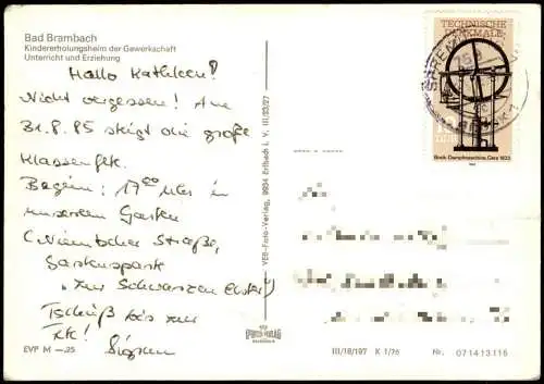 Bad Brambach Kindererholungsheim der Gewerkschaft zur DDR-Zeit 1976