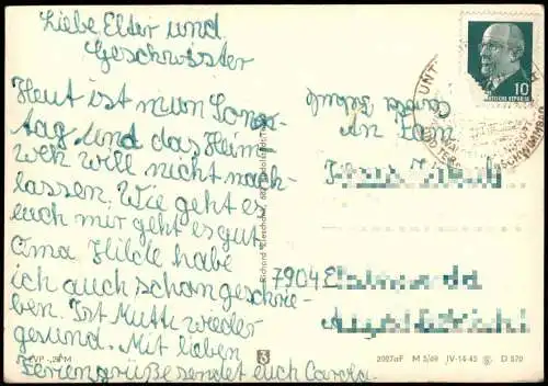 Ansichtskarte Unterweißbach DDR Mehrbildkarte mit Ansichten Lichtetal 1969