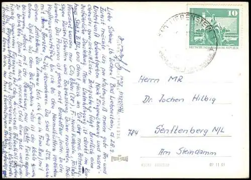 Ansichtskarte Bad Liebenstein DDR Mehrbildkarte mit 6 Stadtteilansichten 1973