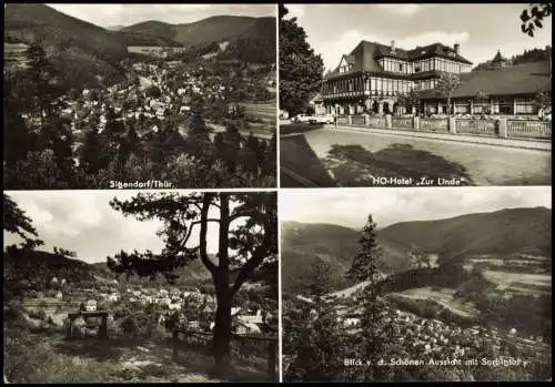 Ansichtskarte Sitzendorf Panorama-Ansicht, Hotel Linde, Sorbitztal 1973