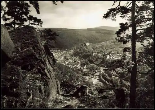 Ansichtskarte Schwarzburg Blick vom Trippstein zur DDR-Zeit 1975
