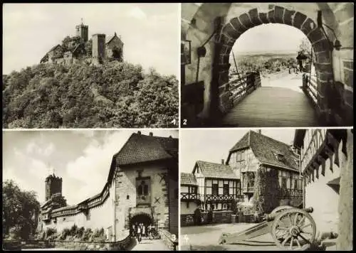 Ansichtskarte Eisenach Umland-Ansichten Burg zur DDR-Zeit (Mehrbild-AK) 1977