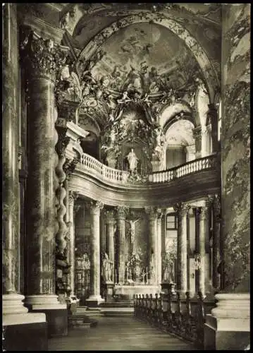 Ansichtskarte Würzburg Residenzschloß Residenz Hofkirche Innenansicht 1966