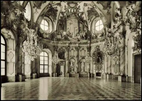 Ansichtskarte Würzburg Residenzschloß Würzburg Residenz Kaisersaal 1960