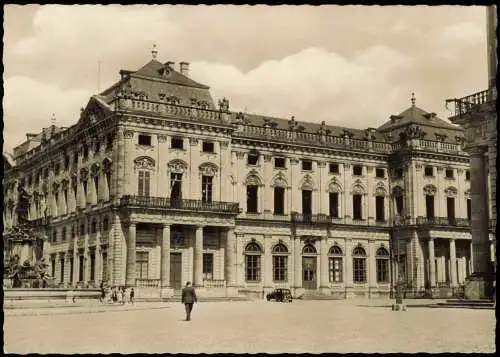 Ansichtskarte Würzburg Residenzschloß Außenansicht Residenz 1955