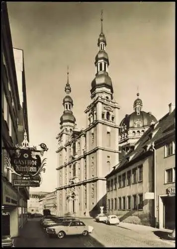 Würzburg Stift Haug, Strassen-Ansicht mit GASTHOF Kirchlein 1955