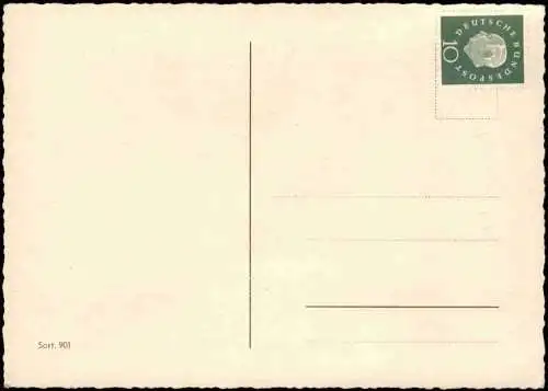 Lot 8   Glückwunsch Ostern Eier Frühlingsblumen Lämmchen Kücken Glocken 1950