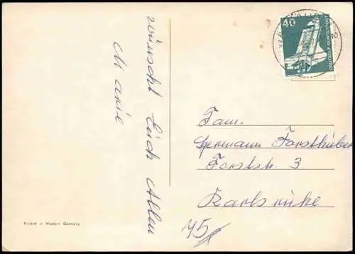 Lot 8   Glückwunsch Ostern Eier Frühlingsblumen Lämmchen Kücken Glocken 1950