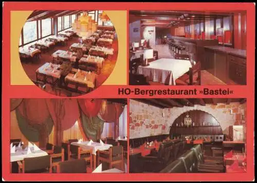 Lohmen (Sachsen) HO-Bergrestaurant "Bastei" Ansichtskarte 1985