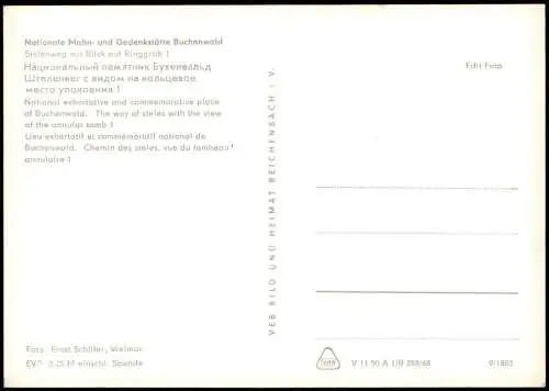 Weimar Nationale Mahn- und Gedenkstätte Buchenwald Stelenweg Ringgrab 1 1968