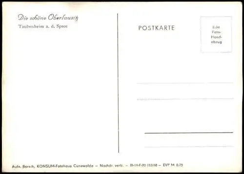 Taubenheim  Spree Sohland Panorama Gesamtansicht zur DDR-Zeit Oberlausitz 1968