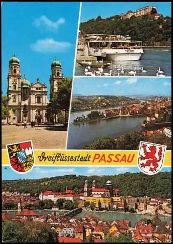 Ansichtskarte Passau Mehrbildkarte mit Stadtteilansichten 1981