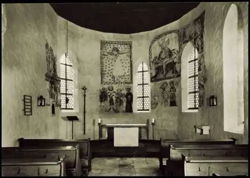 Coburg Alt-Kath. St. Nikolaus Kapelle am Rosengarten Wandfresken 1960