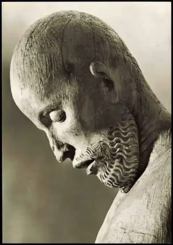 Ansichtskarte Coburg Veste Coburg Kopf eines Kruzifixus, Lindenholz 1960