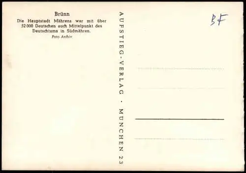 Postcard Brünn Brno Blick auf die Stadt 1970