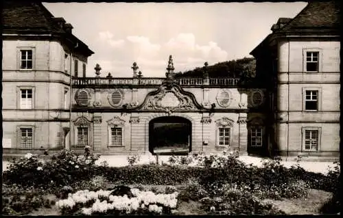 Ansichtskarte Bad Staffelstein Schloß Banz Schloßhof 1960
