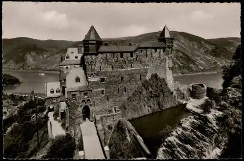 Ansichtskarte Bacharach Jugendburg am Rhein Burg Stahleck 1958