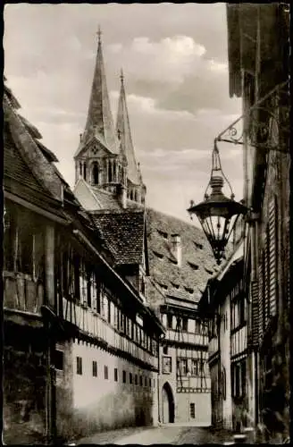 Ansichtskarte Bamberg Ortsansicht aus der Domgasse 1957