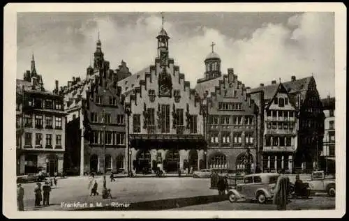 Ansichtskarte Frankfurt am Main Partie am Römer 1952