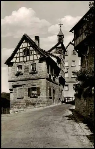 Ansichtskarte Forchtenberg Strassen Partie am Backhaus 1960