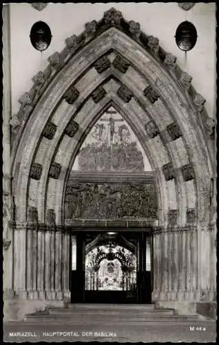 Ansichtskarte Mariazell HAUPTPORTAL DER BASILIKA 1960