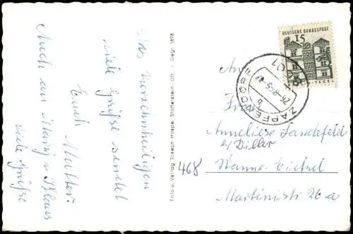 Bad Staffelstein Mehrbildkarte mit Vierzehnheiligen und Schloß Banz 1965