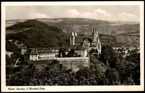Obernhof (Lahn) Kloster Arnstein aus der Vogelschau-Perspektive 1955