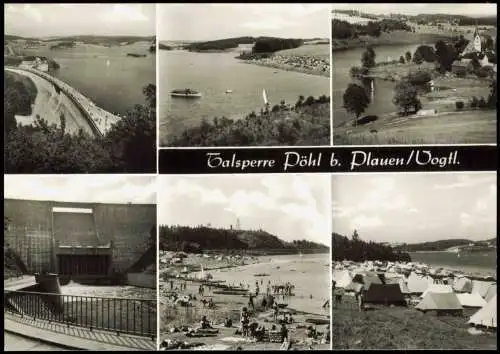 Ansichtskarte Pöhl Talsperre 1986