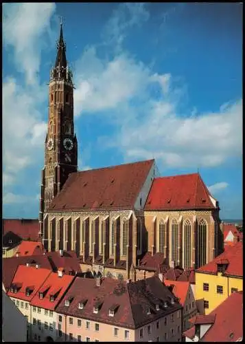 Ansichtskarte Landshut Stiftskirche Sankt Martin Landshut 1980