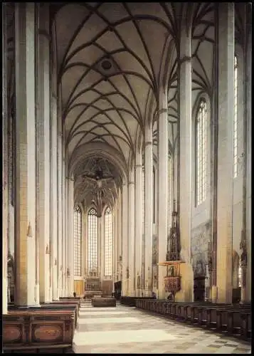 Ansichtskarte Landshut Stiftskirche Sankt Martin Innenansicht 1980