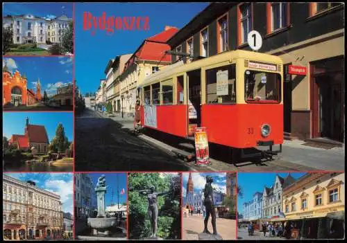 Postcard Bromberg Bydgoszcz Stadtteilansichten (Mehrbildkarte) 2000