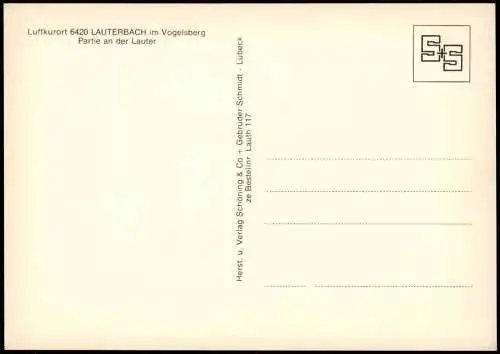 Ansichtskarte Lauterbach (Hessen) Ortsansicht Partie an der Lauter 1970