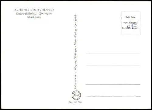 Ansichtskarte Göttingen Albani-Kirche 1960
